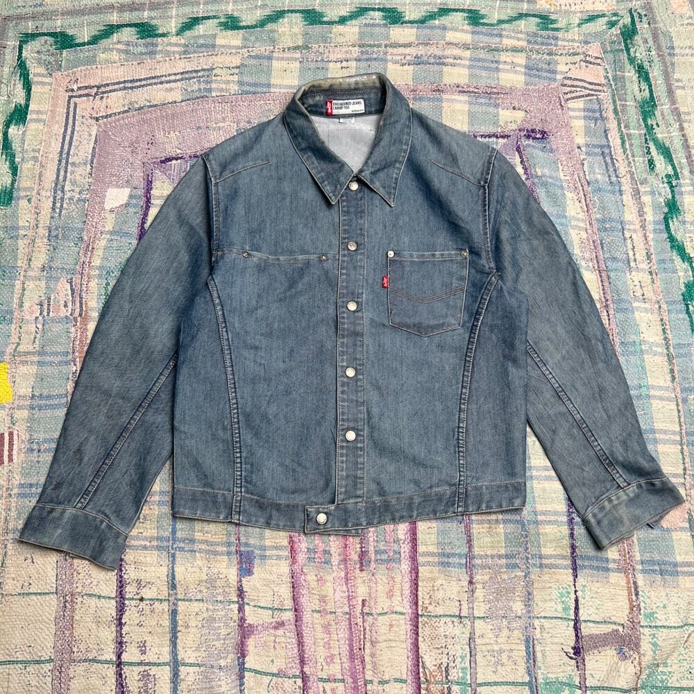 Vintage Y2K Levi’s Engineered Denim Snap Button Jean Jacket Large-100